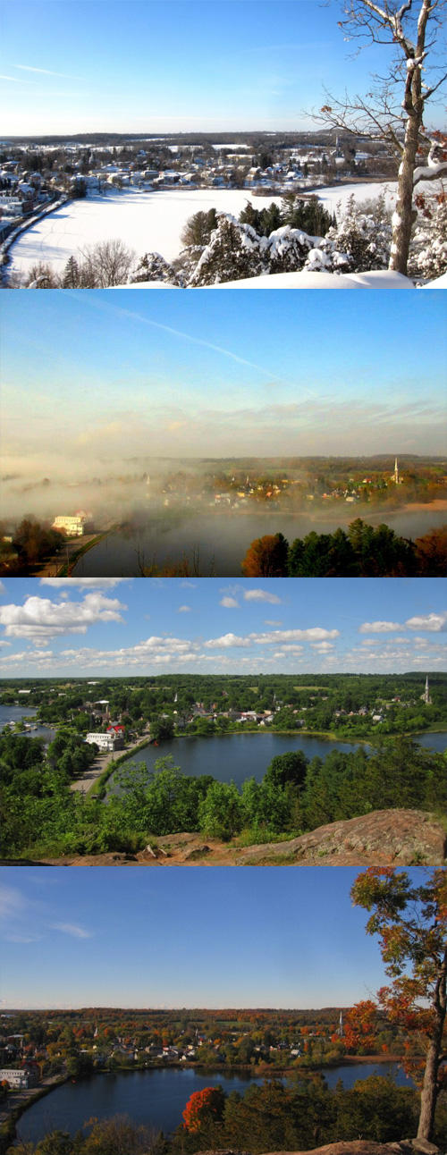 These are pictures of four seasons in Westport Ontario view some spy rock