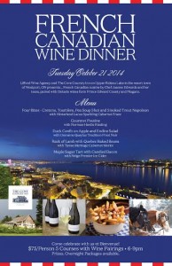 French Canadian Wine Dinner Poster